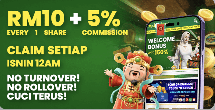 Register now at Mrlucky88 to get RM10 Free Credit!