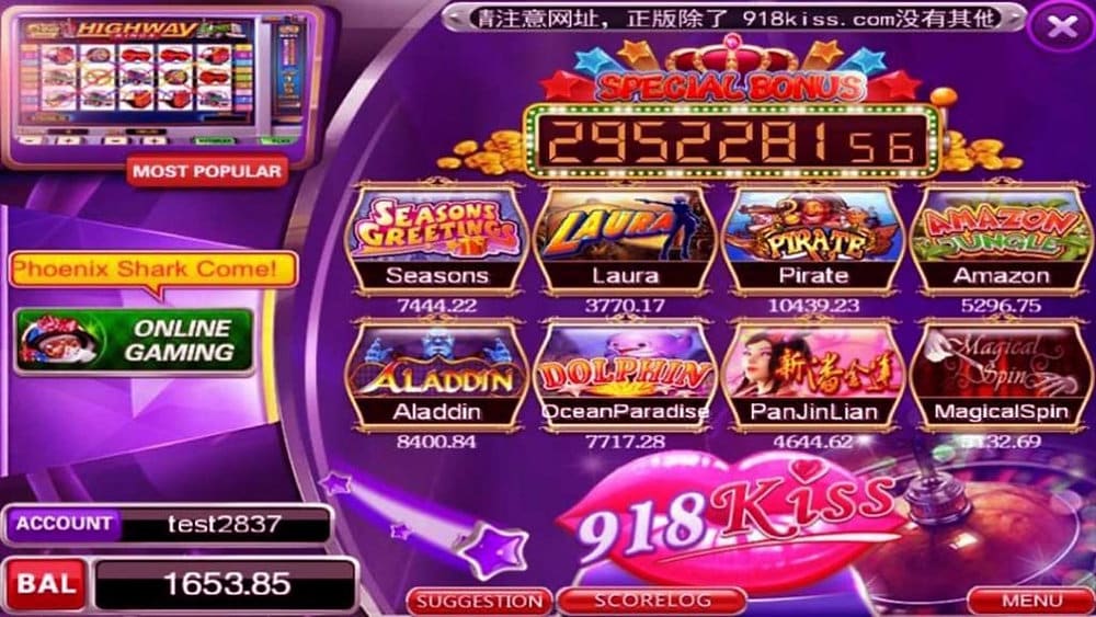 918kiss free credit slot games